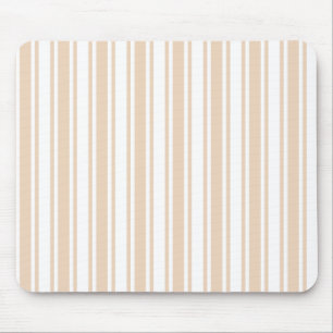 Beige-weiße Streifen wie Zuckerwatte Mousepad