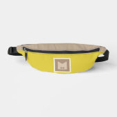 Beige, weiße Taille Bauchbeutel Bauchtasche (Vorderseite)