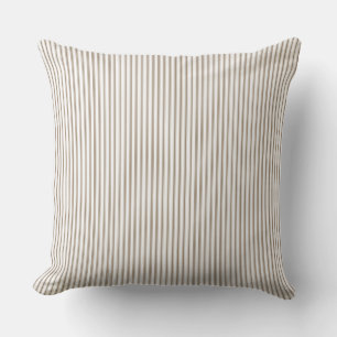 Beige-weiße Ticking-Streifen-Kissenhülle Kissen