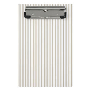 Beige-weiße Ticking-Streifen  Mini Klemmbrett