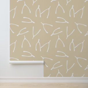 Beige weiße Viel Glück-Symbol wünschen Tapete