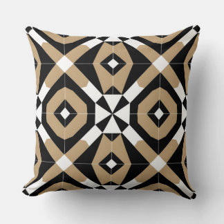 Beige-weißer geometrischer Diamant Kissen