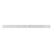 Beige-weißes glänzendes Vierblattmuster Satinband (Vorderseite)