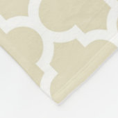 Beige, weißmarokkanisch #5 Schwarz 3 Initialmonogr Fleecedecke (Ecke)