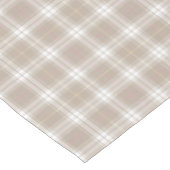 Beige Weißrosa Tartan Kariertes Muster Rustikal  Tischdecke (Schrägansicht)