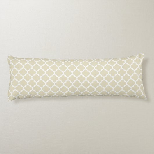 Beige Welch marokkanischer #5 Navy Blue 3 Initial  Seitenschläferkissen (Rückseite)