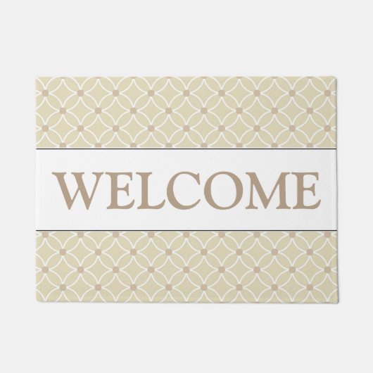 Beige Welcome Doormat Fußmatte (Vorderseite)