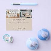 Beige Werbeaktion Business 2 Foto Banner & Text Flyer (Einzeln)