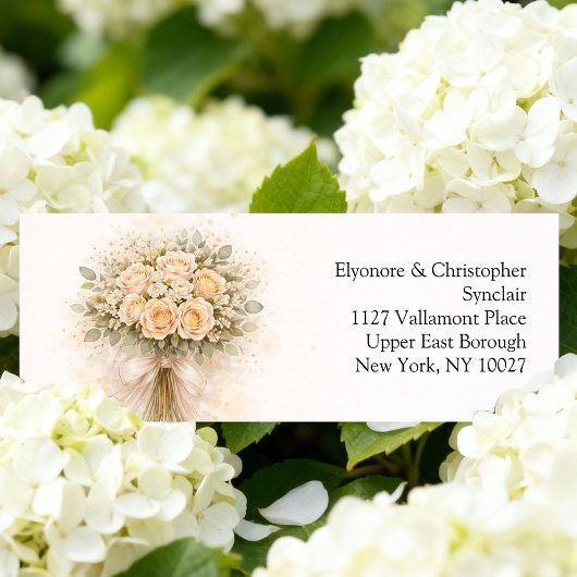 Beige Whimsical Watercolor Romantic Couple Wedding