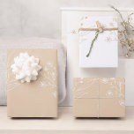 Beige White Corner Floral Boho Wedding Geschenkpapier Set<br><div class="desc">Beige White Corner Floral Boho Hochzeitszettel</div>