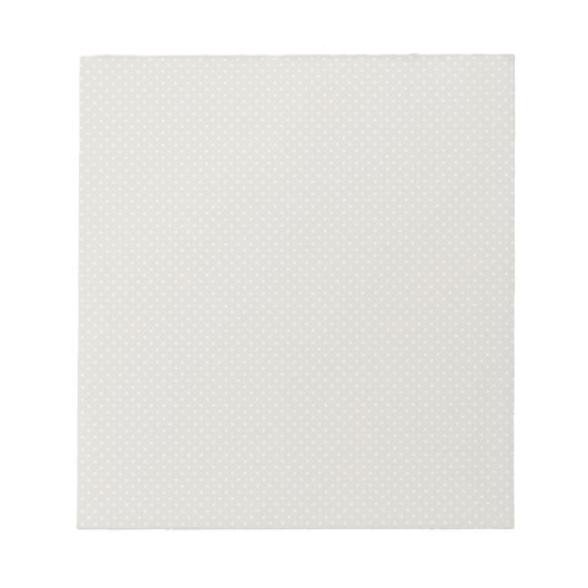 Beige White Polka Dot Simple Retro Notizblock (Vorderseite)