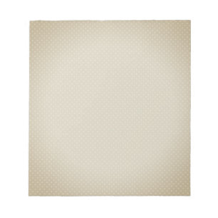 Beige White Polka Dot Simple Retro Notizblock