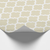 Beige White XL Marokkanisches Quatrefolie #4 Geschenkpapier (Ecke)