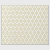 Beige White XL Marokkanisches Quatrefolie #4 Geschenkpapier (Flach)