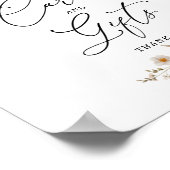 Beige Wild Flowers Karten & Geschenke Schild (Ecke)