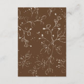 Beige Wild Flowers Wedding Details Begleitkarte (Rückseite)