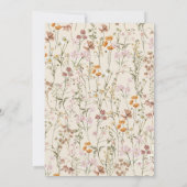 Beige Wildblume Baby in Bloom Baby Dusche Einladung (Rückseite)