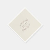 Beige Wildblume Bohemisch Arch Wedding Serviette (Ecke)