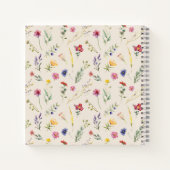 Beige Wildblume Floral Baby Showbook Notizblock (Rückseite)