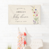 Beige Wildblume Frühblütendusche Begrüßung Banner (Insitu)
