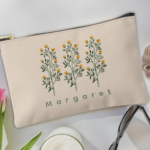 Beige Wildblumen Eleganz Boho Trend Zubehörtasche