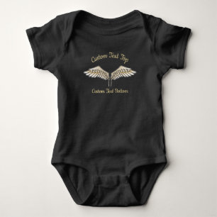 Beige Wings Baby Bodysuit Strampler