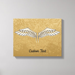 Beige Wings Canvas Print Leinwanddruck