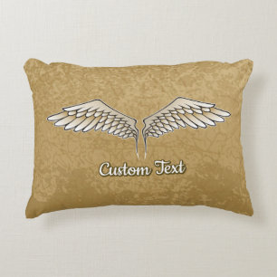 Beige Wings Decorative Kissen