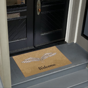 Beige Wings Doormat Fußmatte
