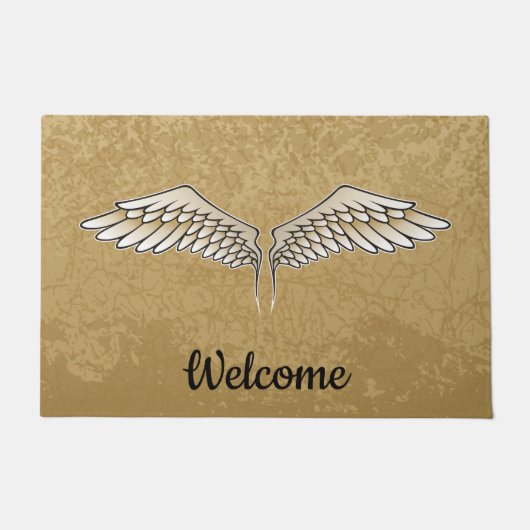 Beige Wings Doormat Fußmatte (Vorderseite)