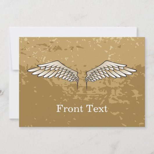 Beige wings einladung (Vorderseite)