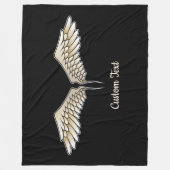 Beige Wings Fleece Blanket (Vorderseite)