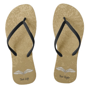 Beige Wings Flip Flops Badesandalen