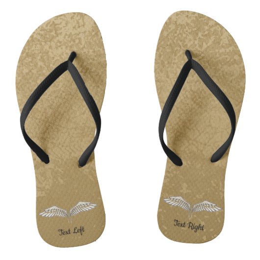 Beige Wings Flip Flops Badesandalen (Fußbett)