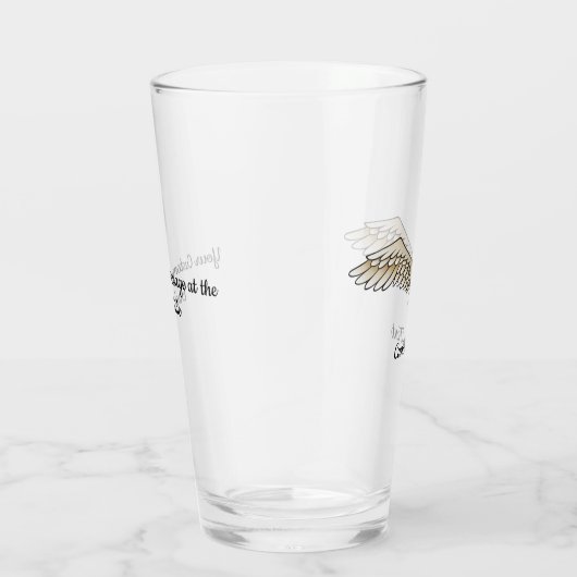 Beige Wings Glass Glas (Rechts)