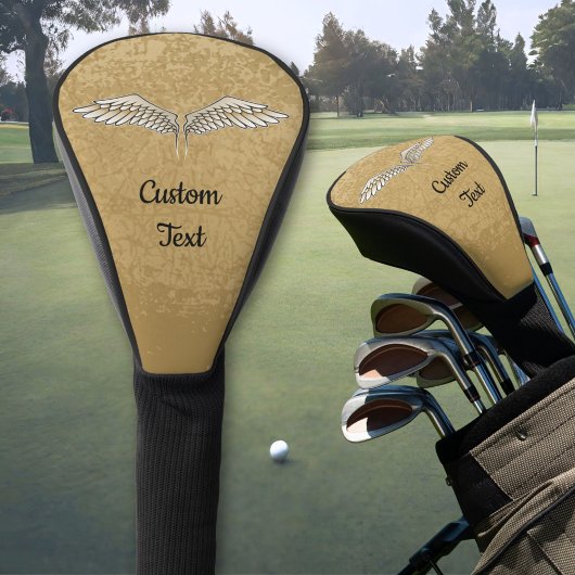 Beige Wings Golf Head Cover Headcover