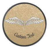 Beige Wings Hockey Puck (Vorderseite)