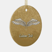 Beige Wings Keramik Ornament (Rechts)