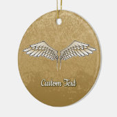 Beige Wings Keramik Ornament (Links)