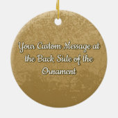 Beige Wings Keramik Ornament (Hinten)