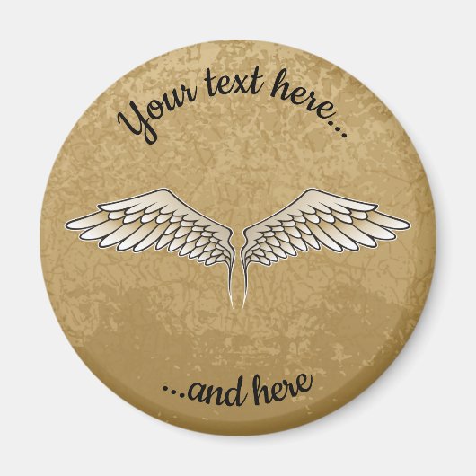 Beige Wings Magnet (Vorne)