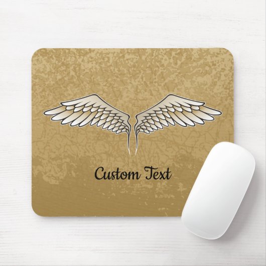 Beige Wings Mouse Pad Mousepad (Mit Mouse)