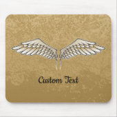 Beige Wings Mouse Pad Mousepad (Vorne)