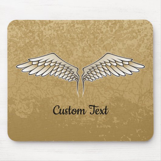 Beige Wings Mouse Pad Mousepad (Vorne)