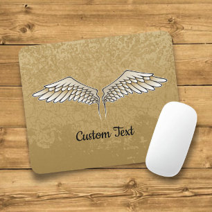 Beige Wings Mouse Pad Mousepad