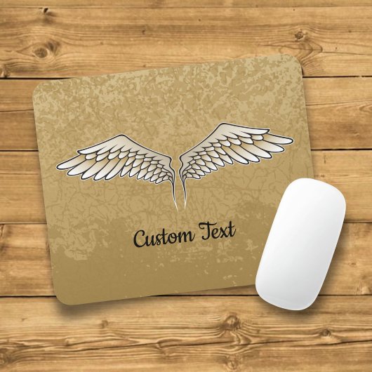 Beige Wings Mouse Pad Mousepad