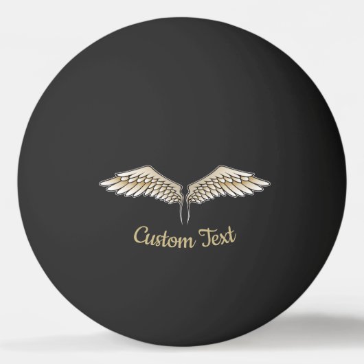 Beige Wings Ping Pong Ball Tischtennisball (Vorderseite)