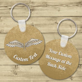 Beige Wings Schlüsselanhänger