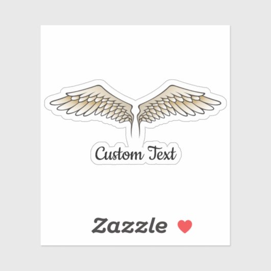 Beige Wings Sticker (Blatt)