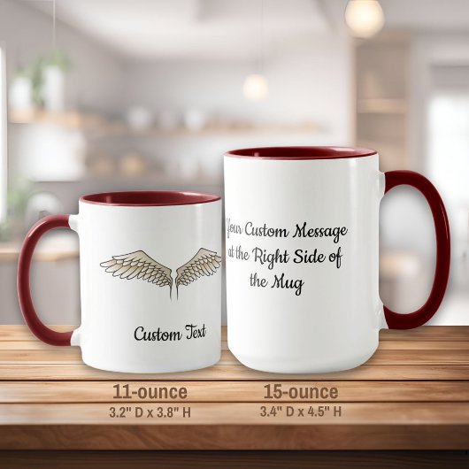 Beige Wings Tasse